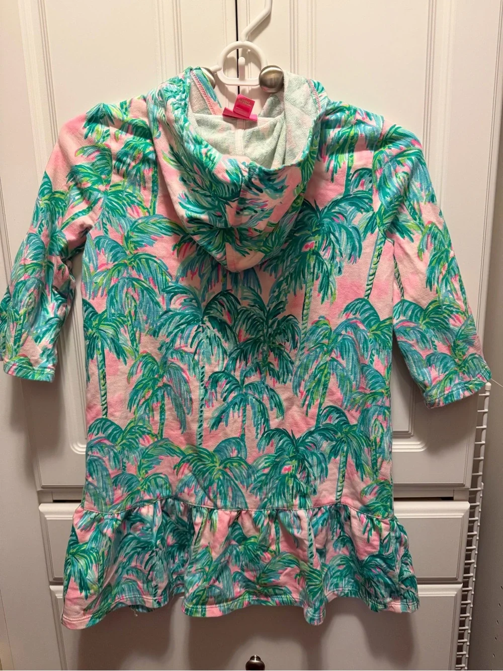 lilly pulitzer girls swim coverup plam trees girls L